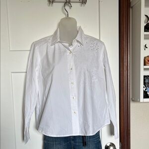 Elegant White Women's Button Down Shirt
